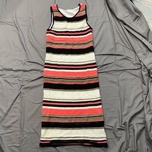 NY&Co Pink Stripe Dress Size M